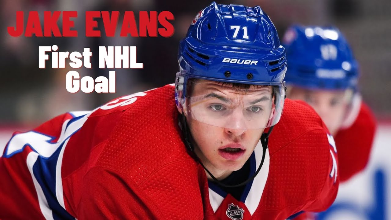 Jake Evans #71 (Montr&eacute;al Canadiens) first NHL goal Feb 10, 2020