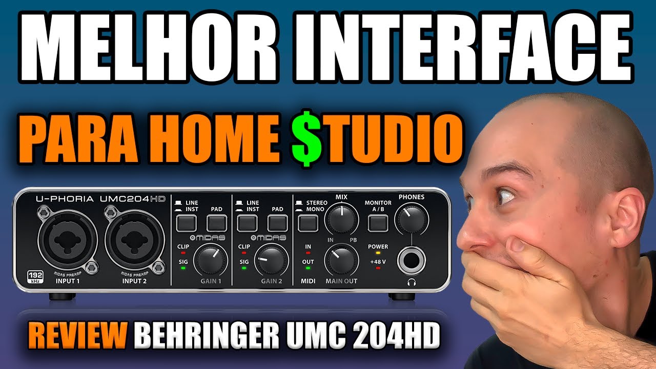 A melhor interface behringer para Home Studio | U-PHORIA UMC 204HD (Review completo)