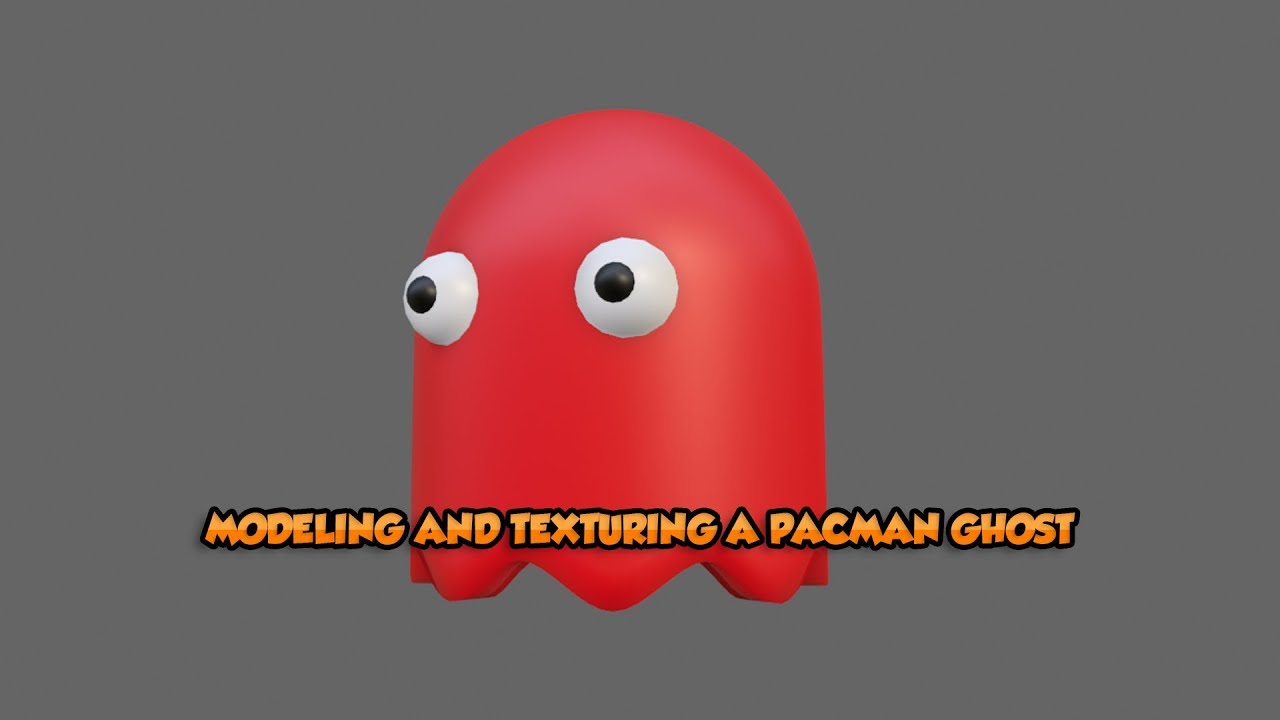 Modeling and texturing a Pacman Ghost - Blender 2.8 Tutorial