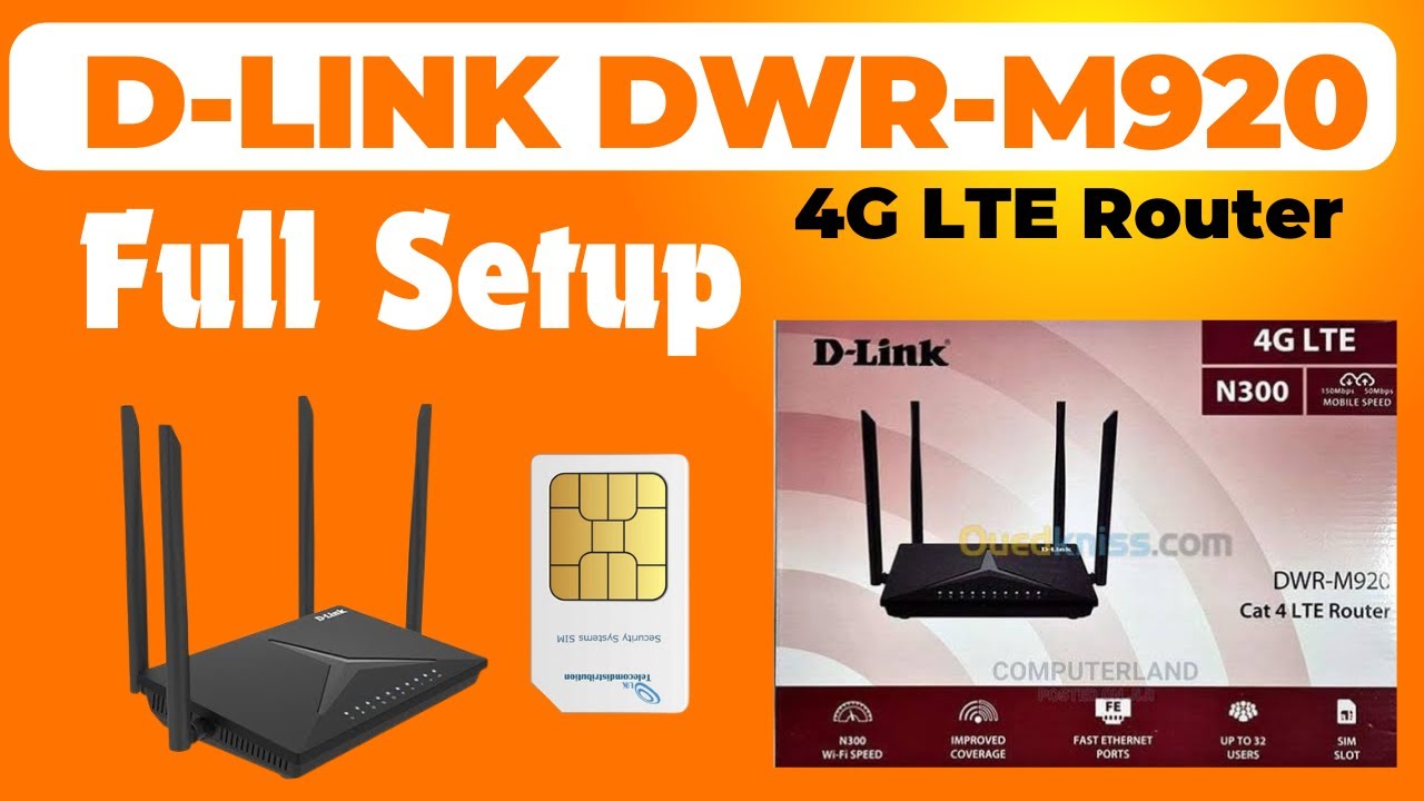 D-Link DWR-M920 4G LTE Router | How To Configuretion D-Link 4G LTE Router #dlink