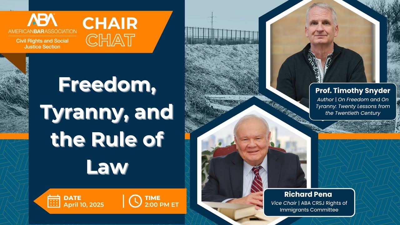 Freedom, Tyranny, and the Rule of Law | Chair Chat