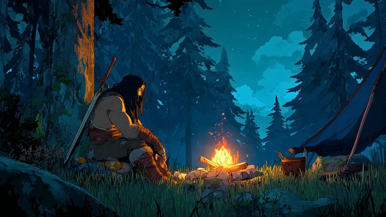 Ambient Fantasy Music | Campfire Sounds 🔥 Music and Adventurous Atmosphere to Help you Yelax