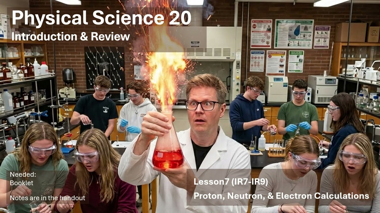 Physical Science 20 Lesson 6 IR7 9 Proton, Neutron, Electron Calculations