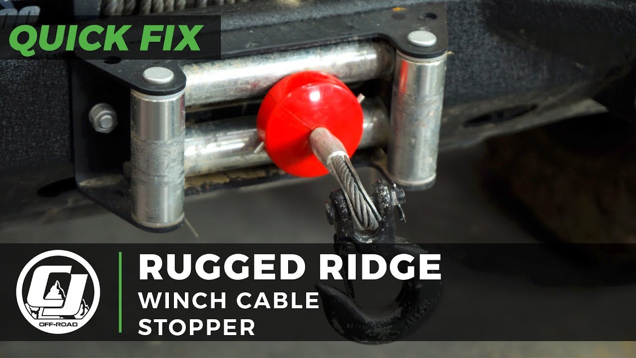 Jeep Wrangler Install: Rugged Ridge Universal Red Winch Cable Stopper