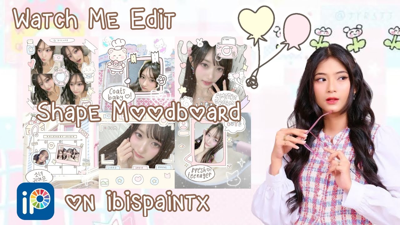 ˁ  ᪲˒ ˙˙˓ˀ watch me edit cutesy moodboard deco with shape!