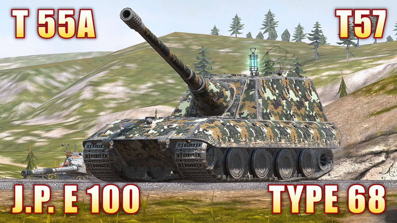 J.P. E 100 ● T57 ● T 55A ● TYPE 68 | World of Tanks Blitz Gameplay #worldoftanksblitz