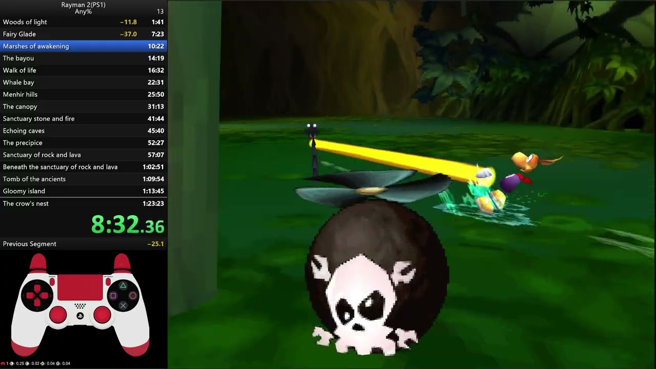 Rayman 2 PS1 speedrun 