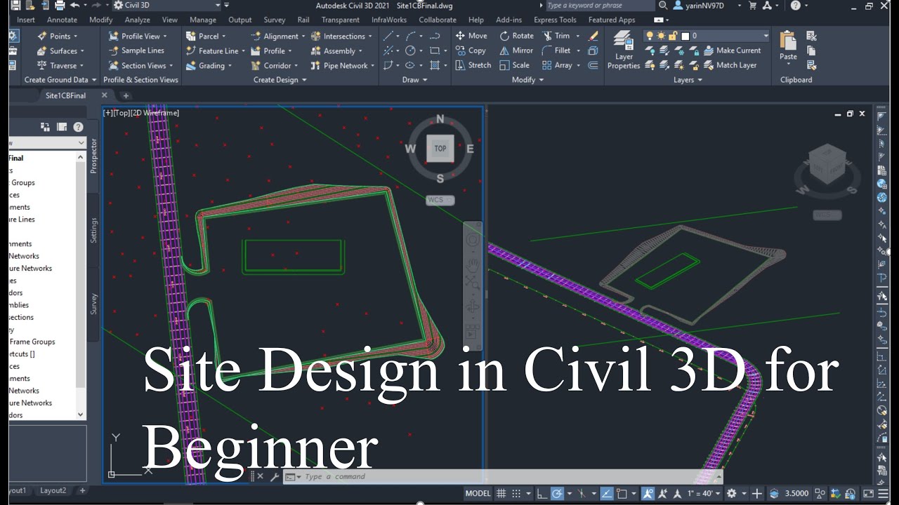Проектирование сайтов в Civil 3D для начинающих