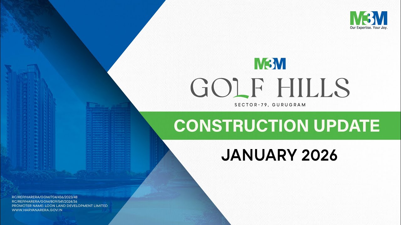 M3M Golf Hills – Construction Update January 2026