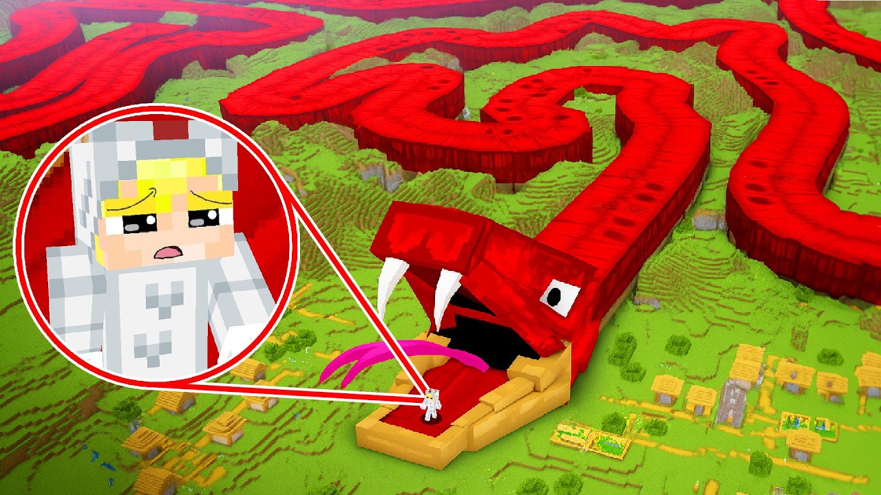 Tô Gà Phát Hiện Con Rắn Siêu Dài Trong Minecraft!