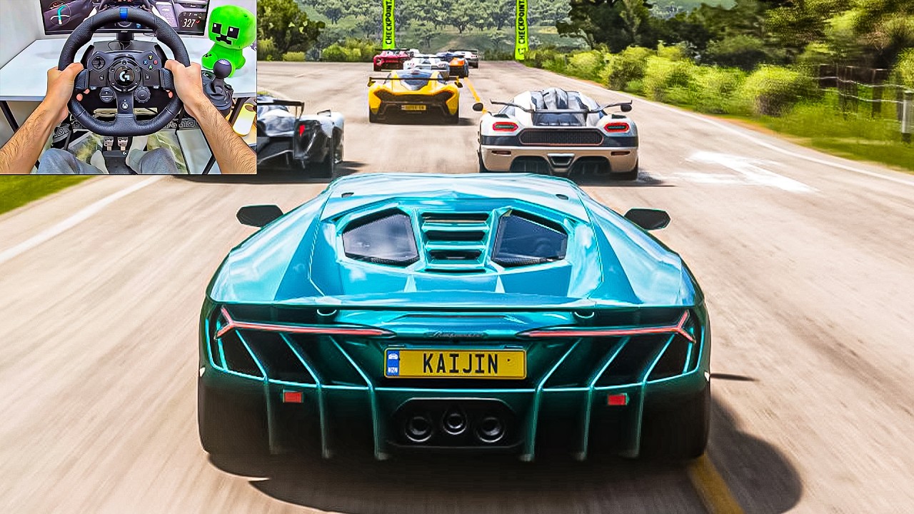Lamborghini Centenario VS Hypercars - Forza Horizon 5 | Logitech G923 Steering Wheel