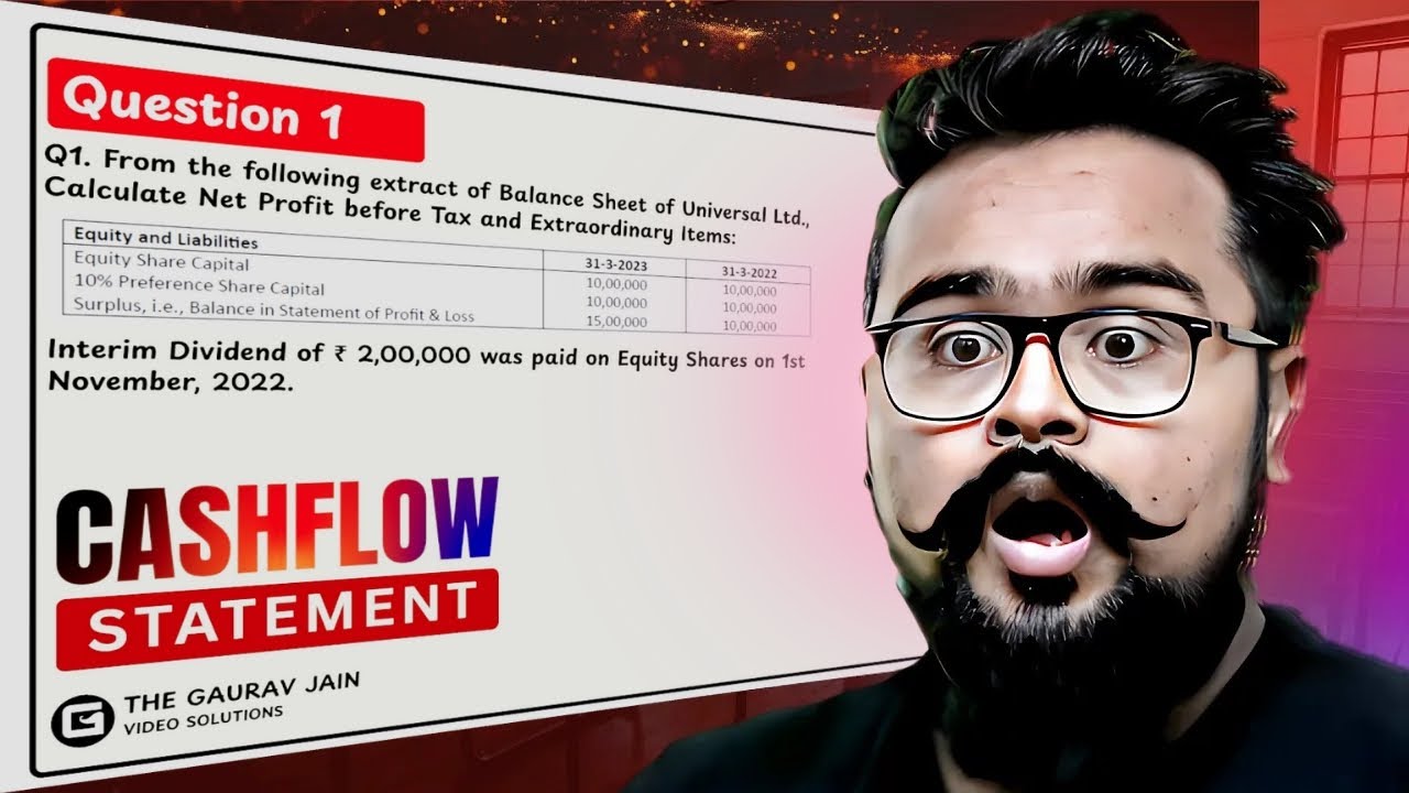 #1, Cash Flow Statement Class 12 | T.S Grewal Solutions | Gaurav Jain