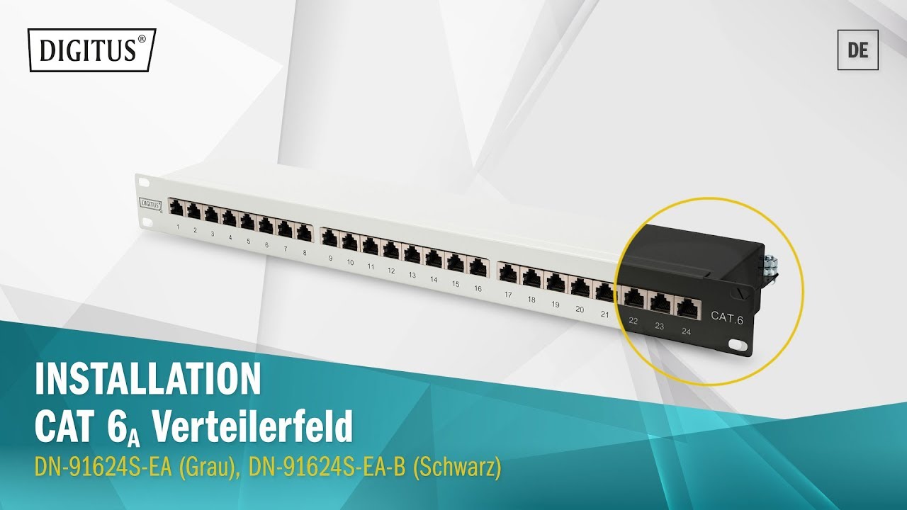 DIGITUS&reg; CAT 6A, Klasse EA Patch Panel, geschirmt (DN-91624S-EA, DN-91624S-EA-B)