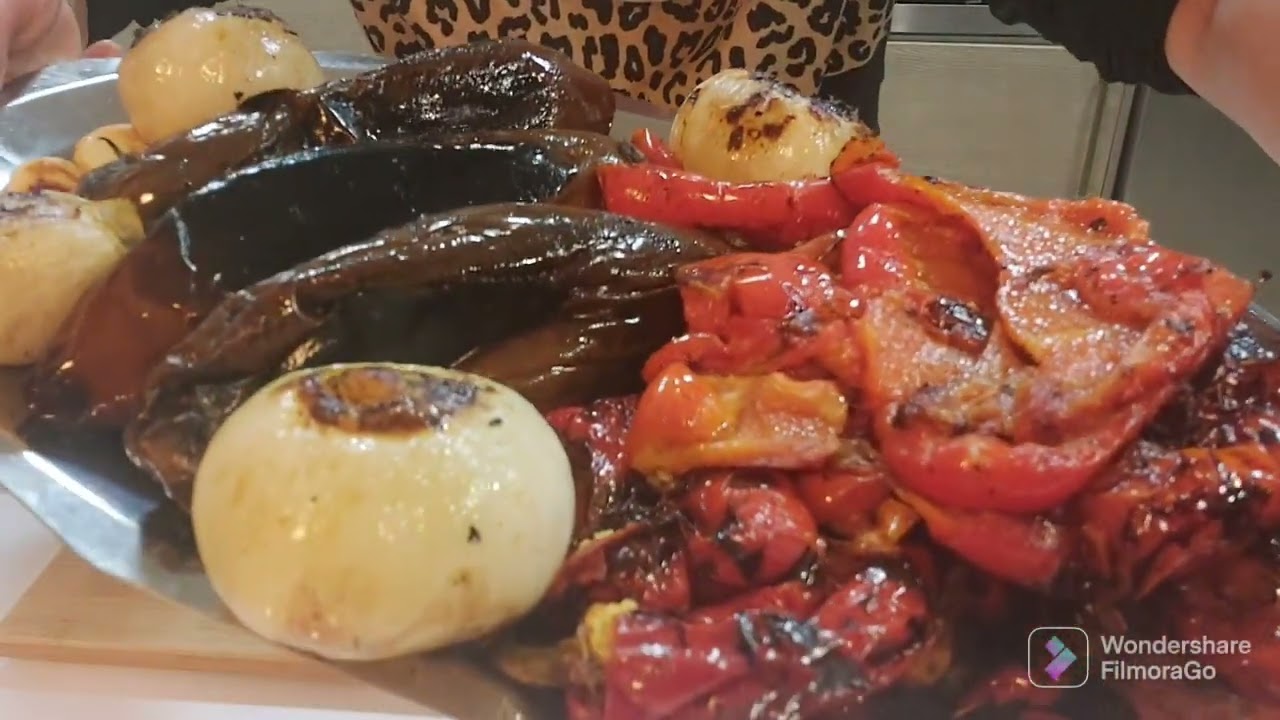 Como hacer escalivada o ensalada de verduras sin horno. Rapida con microondas y en sarten.