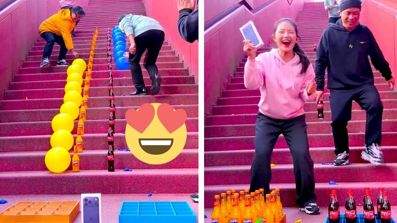 Family Games | Bottle Challenge! Speed ​​vs Strategy! Who will win? #Partygames #Familychallenge
