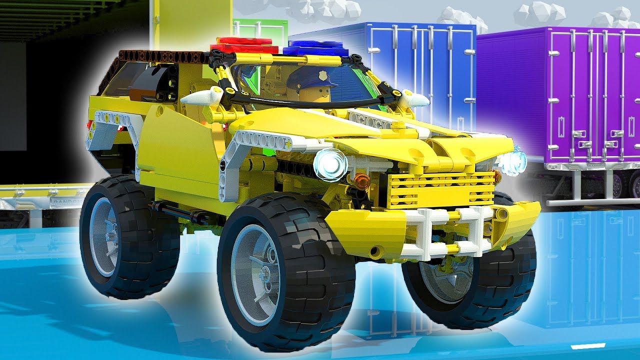 Lego Police Car for kids  Lego Super Cars and tracks! By MaxiPaxi