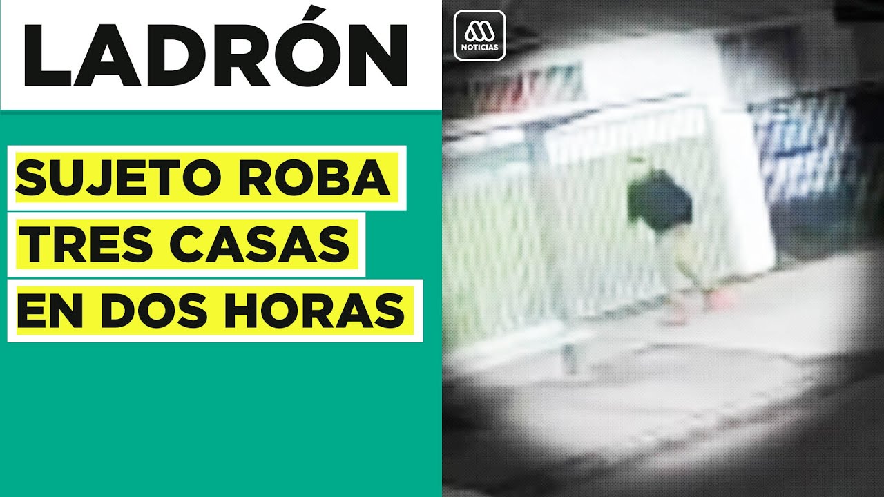 Ladrón entró a tres casas en dos horas: Cometió los delitos durante la mañana
