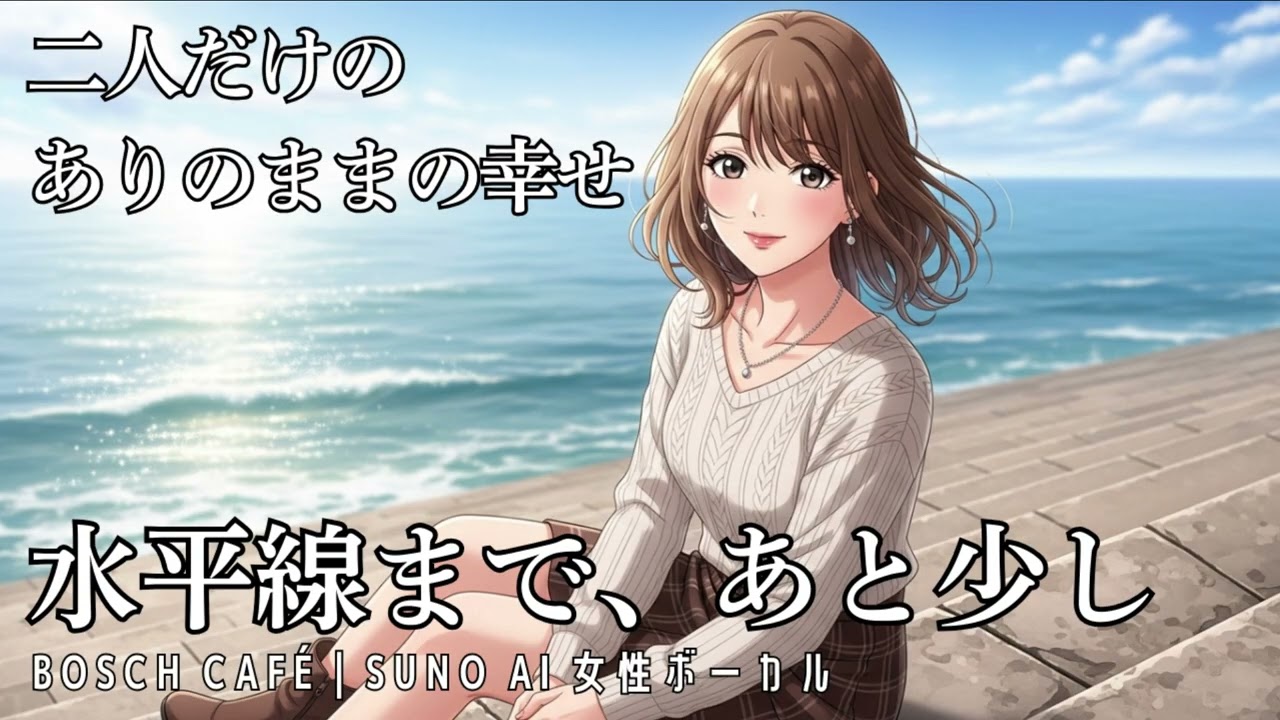 水平線まで、あと少し | 潮風に吹かれながら見つける、二人だけのありのままの幸せ #AI作曲 #オリジナル曲 #suno #sunoai #sunoaisong #jpop