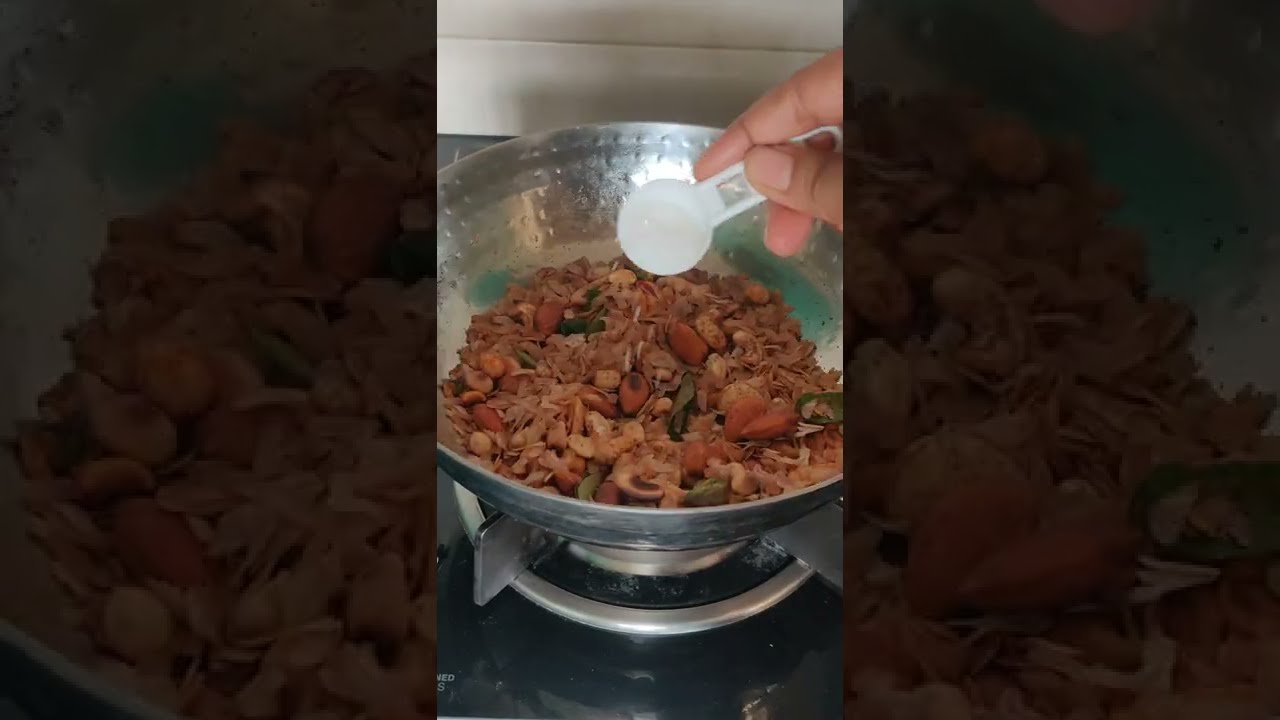 5 Mins Healthy Snacks l Weight Loss Recipe l Aval Mixture Without Oil l Poha Mixture l #shorts