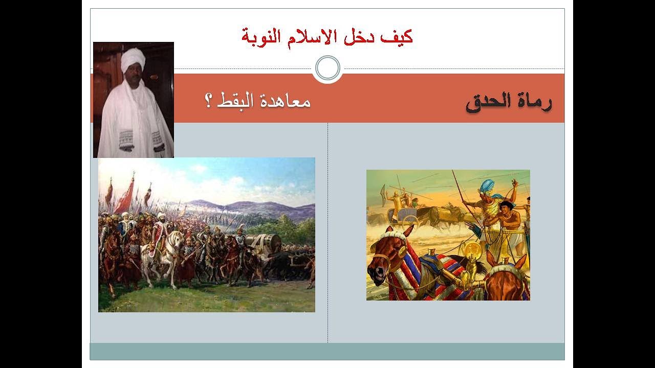 كيف دخل الاسلام النوبة ..رماة الحدق ..معاهدة البقط