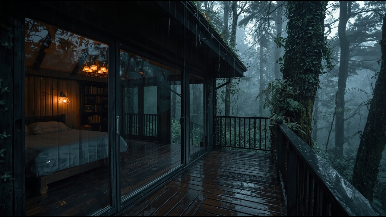 Rain in a Forest at Night: Sleep Fast with Long Rain Sounds for Sleeping