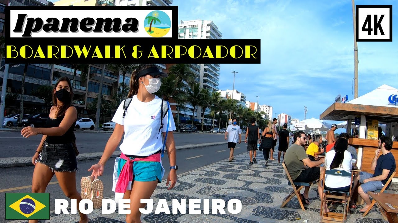 🇧🇷 | Walking IPANEMA BOARDWALK & ARPOADOR| Rio de Janeiro, Brazil | ⁴ᴷ⁶⁰