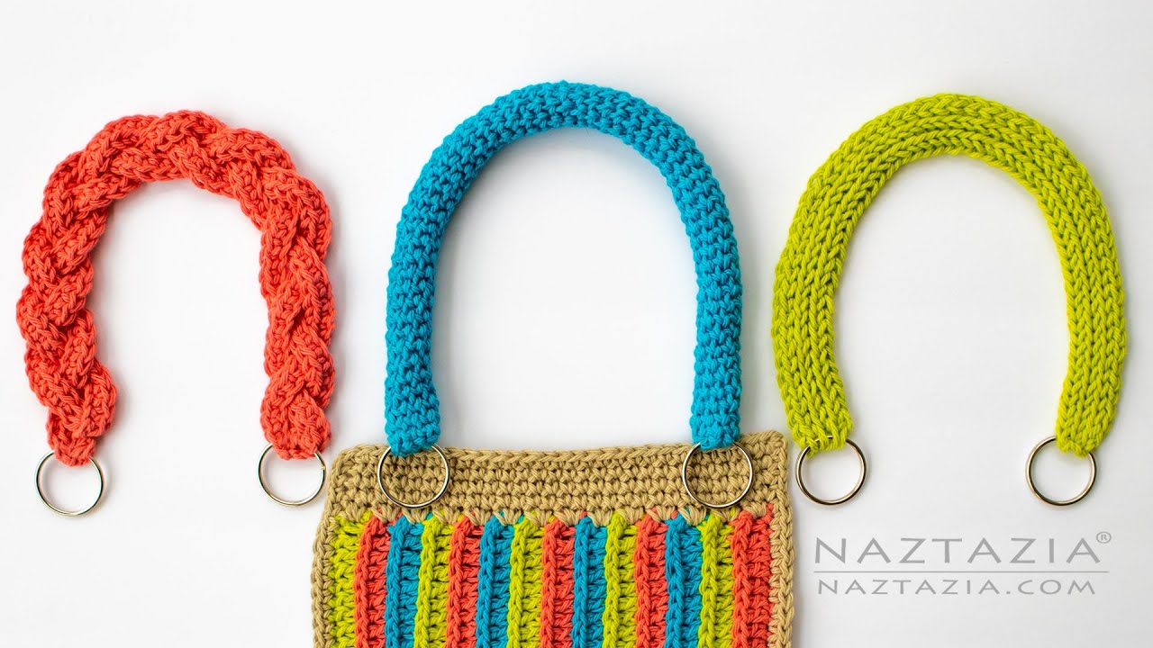 How to Crochet Bag Handles in Braided, Round, and Tunisian