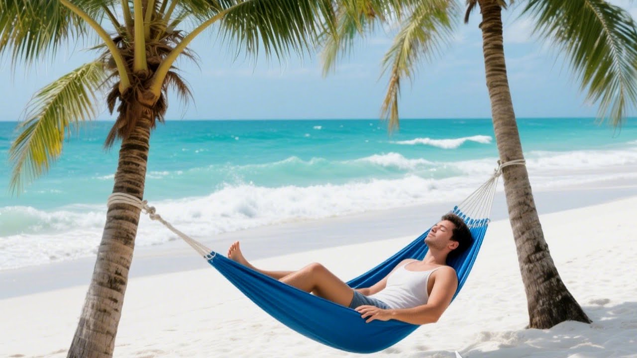Tropical Beach Harmony Breaths Deeper Than Night For Peaceful Ocean Sleep 🌊