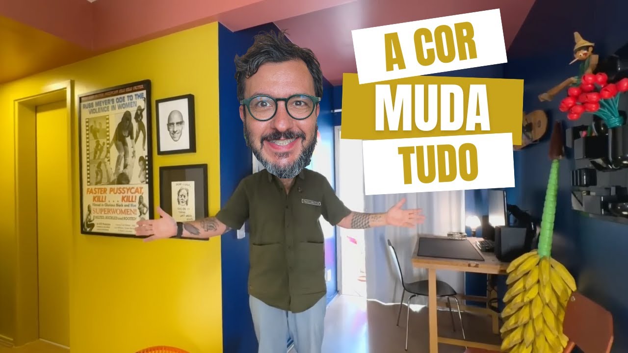 Antes e Depois: Cores Ousadas em um Apartamento Pequeno
