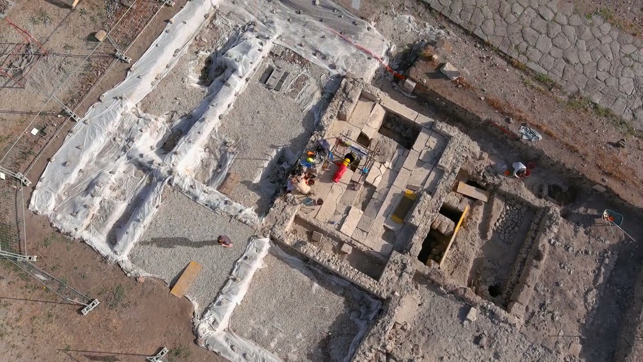Vulci 3000 from drone. Archaeological excavations on June 24, Duke University