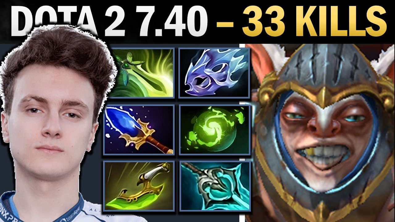 Meepo Pro Mid with 33 Kills and Moon Shard - Dota 7.41