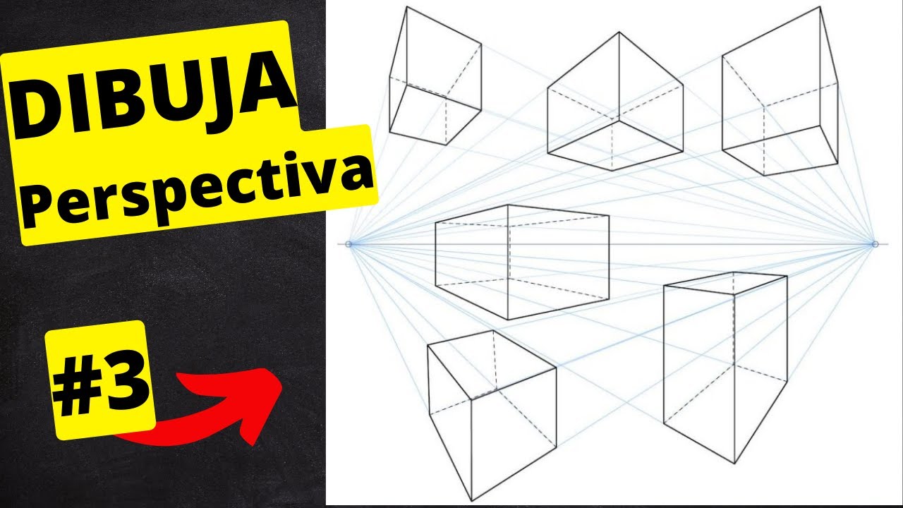 CLASE  No. 13: Introducción a la perspectiva: 2 puntos de fuga rotar el cubo