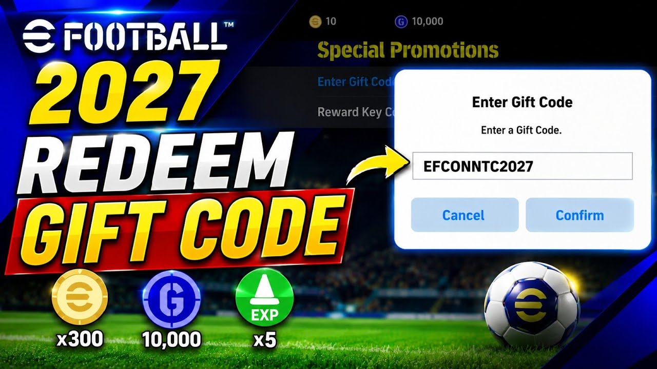 How to Redeem eFootball 2027 Gift Code (2026) || How to Redeem Gift Code