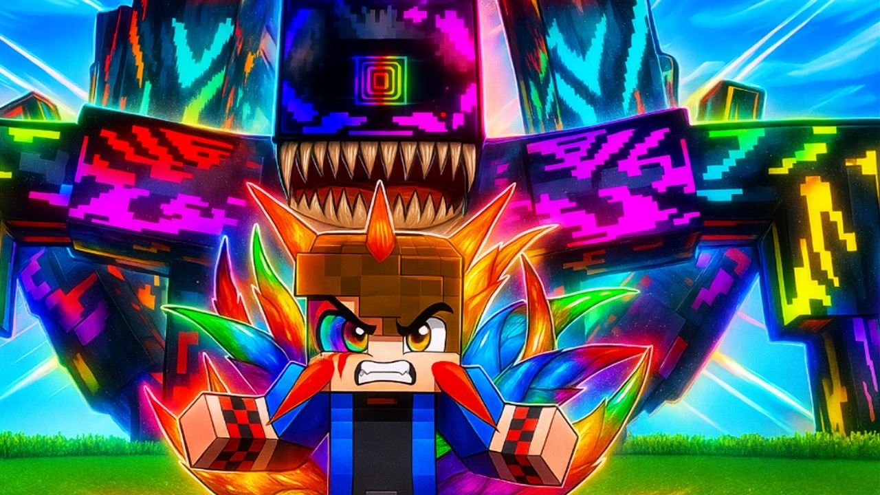A JUUBI ARCO ÍRIS no NARUTO Minecraft