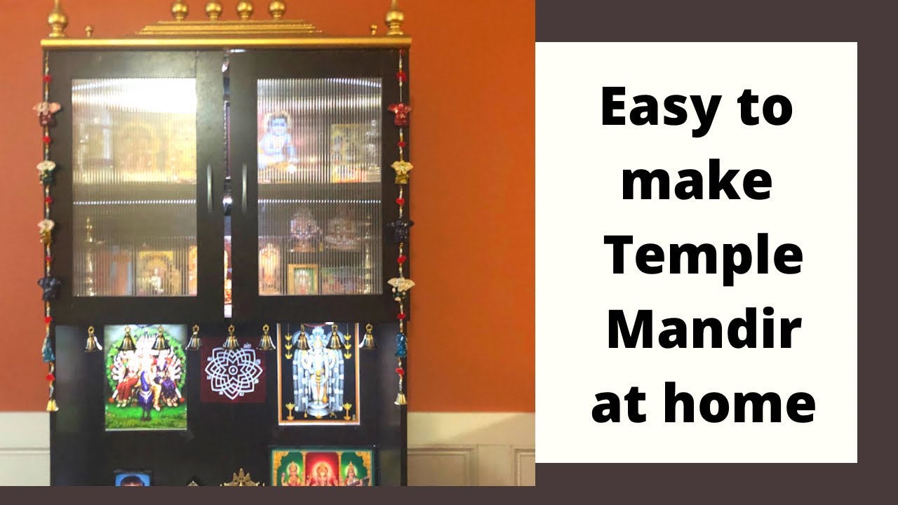 DIY Pooja Mandir at home in USA | Easily make Temple Cabinet in Home