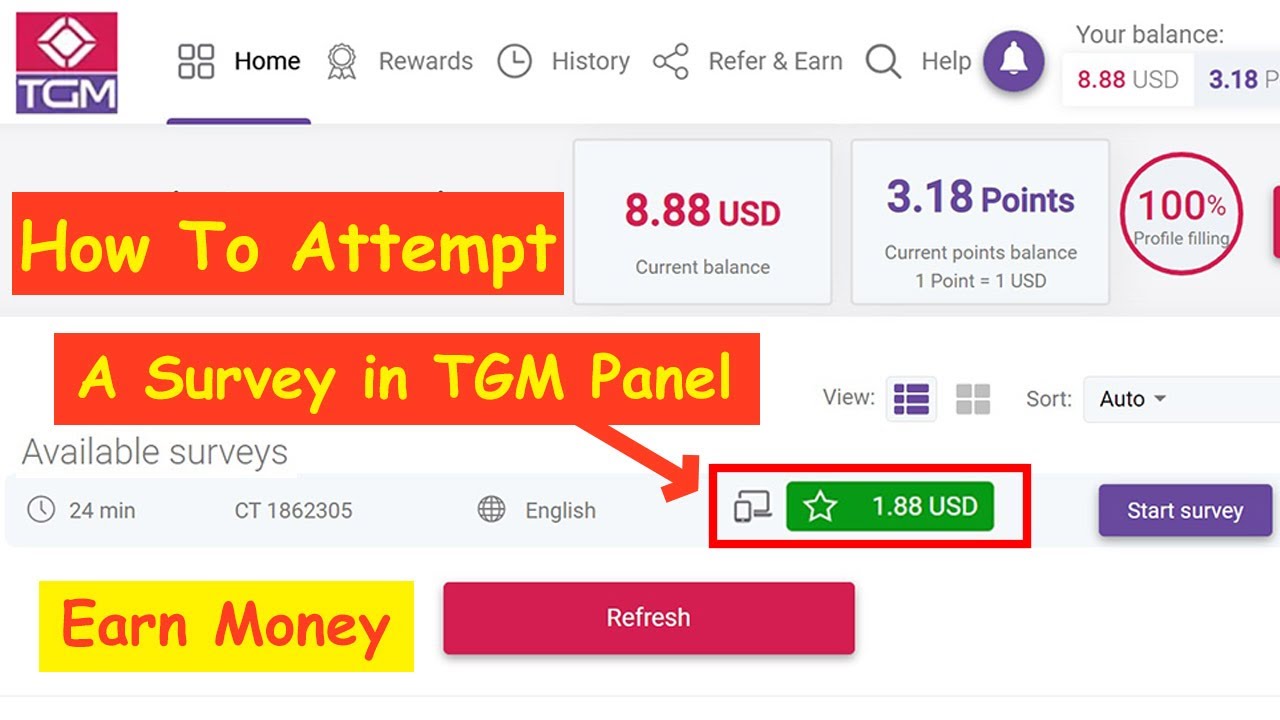 How to Successfully Complete Survey | in TGM Panel | Payment Proof |