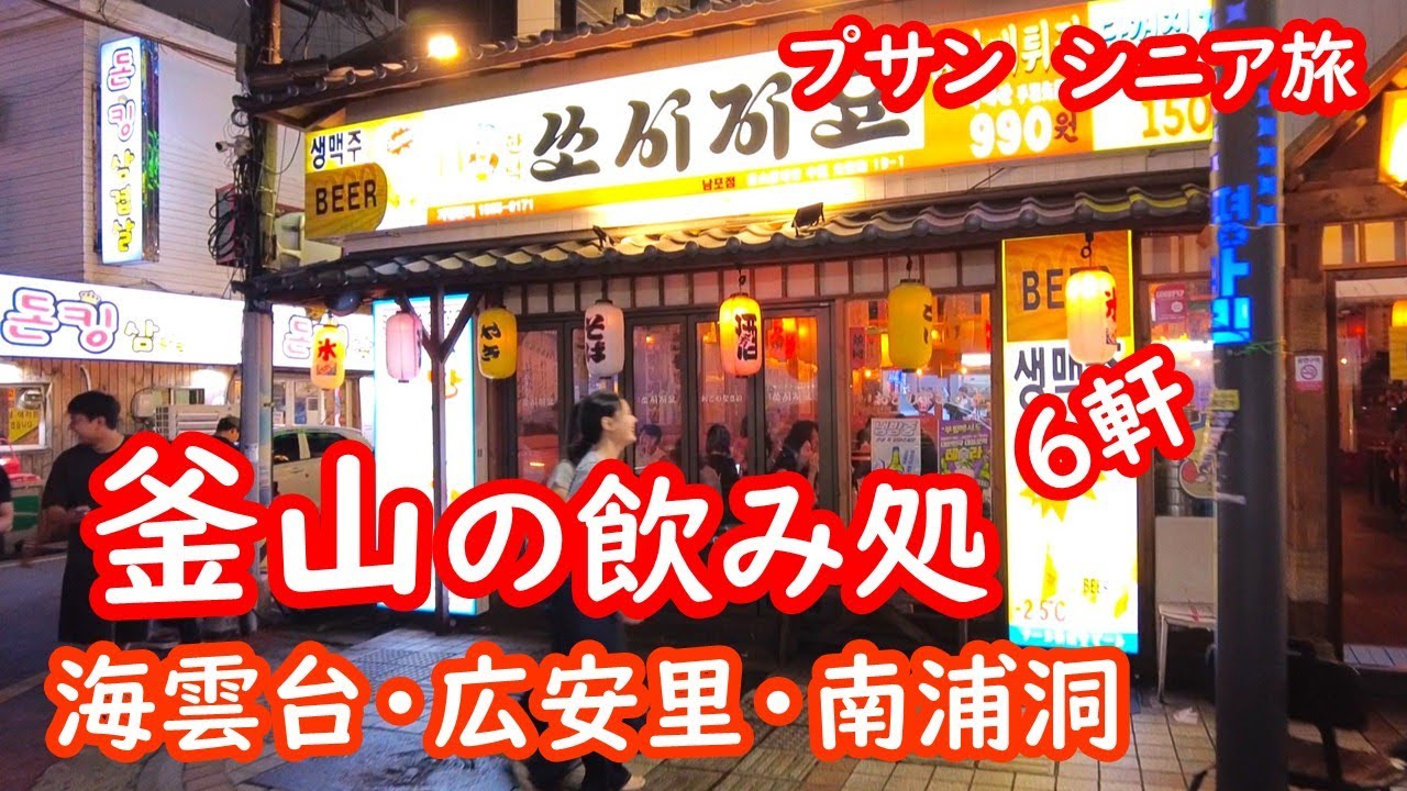韓国・釜山の旅、海雲台・広安里・南浦洞の居酒屋・飲み処の紹介、BUSAN、プサン【シニア夫婦・釜山旅行】旅ログ 076