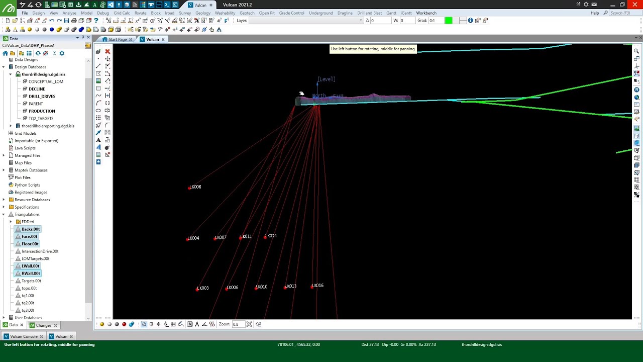 Vulcan Drillhole Planning - Faster, safer and more repeatable design