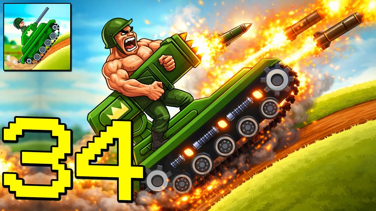 Hills of Steel - Gameplay Walkthrough Part 34 - Shooting, Update Tank, Solo vs Team, (Android,iOS)