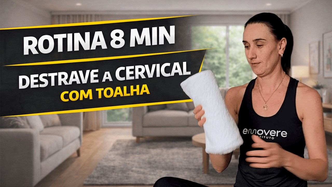 DESTRAVAR A CERVICAL COM TOALHA - Pilates R&aacute;pido em Casa! TESTE HOJE