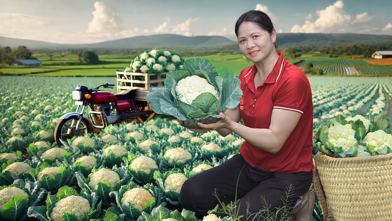 Farm Life Skills: Harvesting Cauliflower & Selling at the Countryside Market