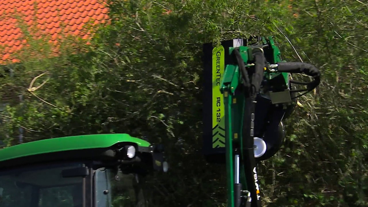 Hedge trimmer for compact tractor, loader and tractor | GreenTec North America RC series (NA)