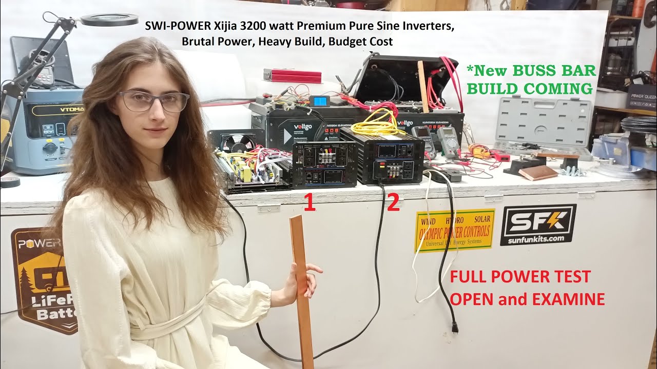NEW for 2024 SWI POWER 3200 Watt Pure Sine Inverter, full open, test and discovery