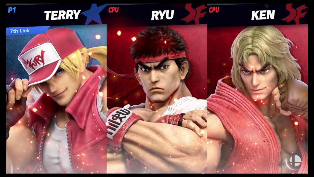 Super Smash Bros Ultimate: Terry vs Ryu and Ken