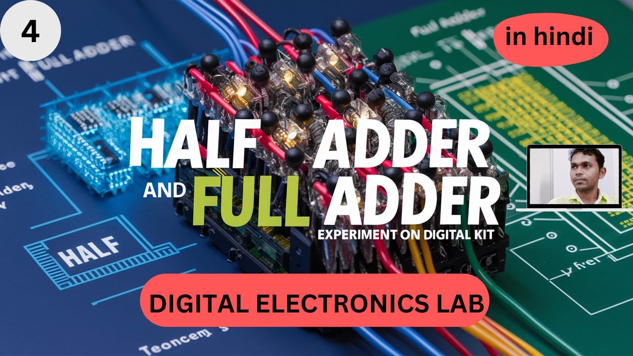 | HALF ADDER AND FULL ADDER EXPERIMENT IN HINDI |DIGITAL ELECTRONICS |