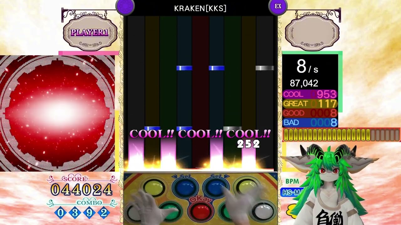 [pop'n music PMS] ●14 KRAKEN [KKS] HARD CLEAR AAA 95.6k