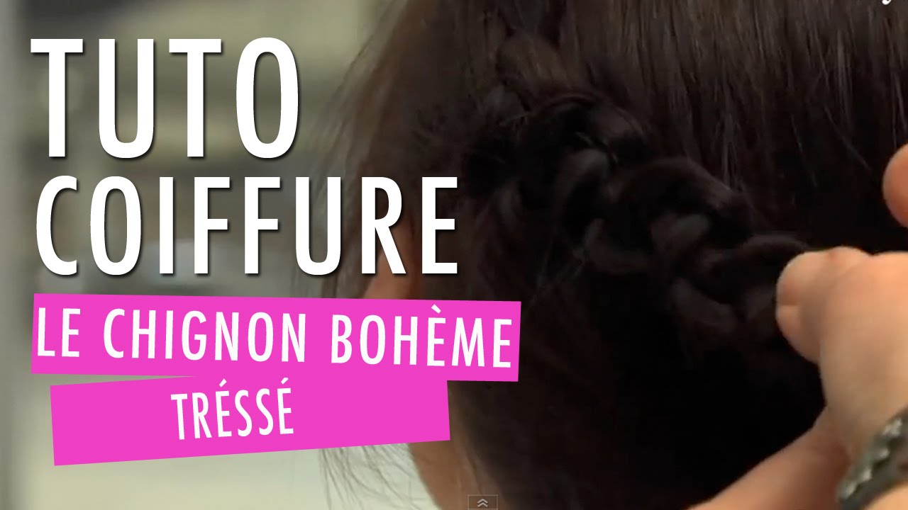 Chignon bohème tressé - Tuto coiffure