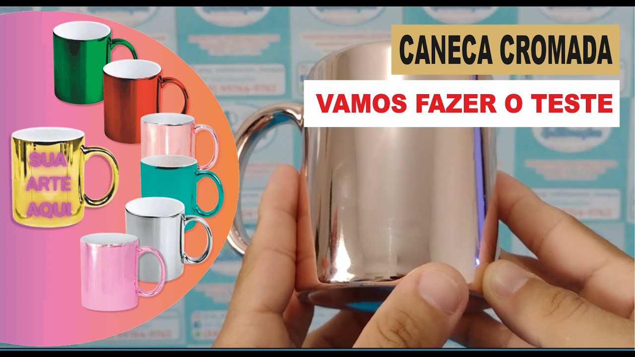 Caneca cromada para sublima&ccedil;&atilde;o