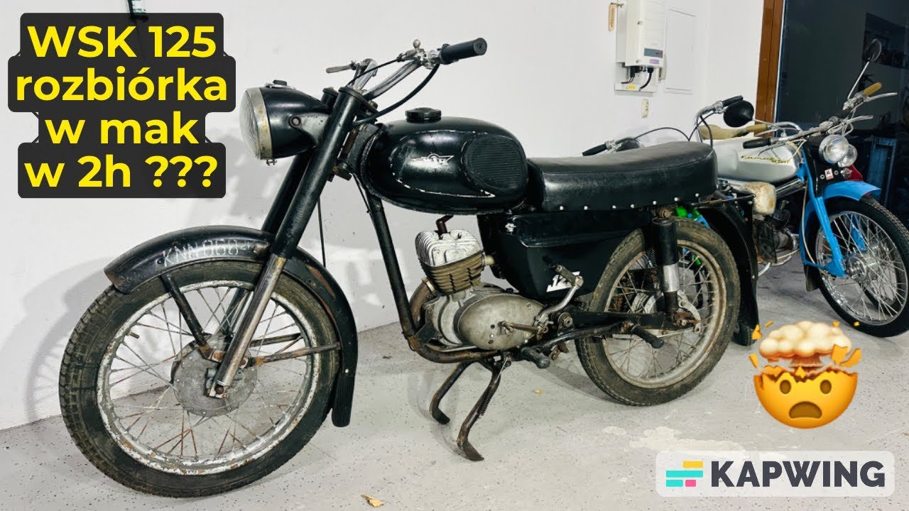 WSK 125, rozbiórka w 2 godziny ? Zaczynamy kapitalny remont, rozbieram do ostatniej śrubki. Cz. 1