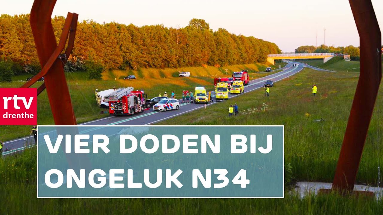Vier doden bij groot ongeval op de N34 bij Borger | RTV Drenthe